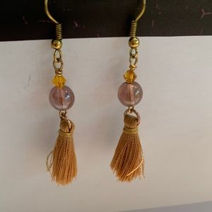 Yellow tuff earrings